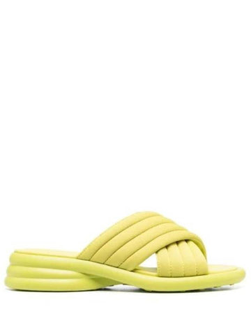 Spiro Cross Strap Slippers Green - CAMPER - BALAAN 1