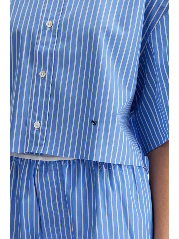 blue striped cotton shirt - HOMMEGIRLS - BALAAN 4