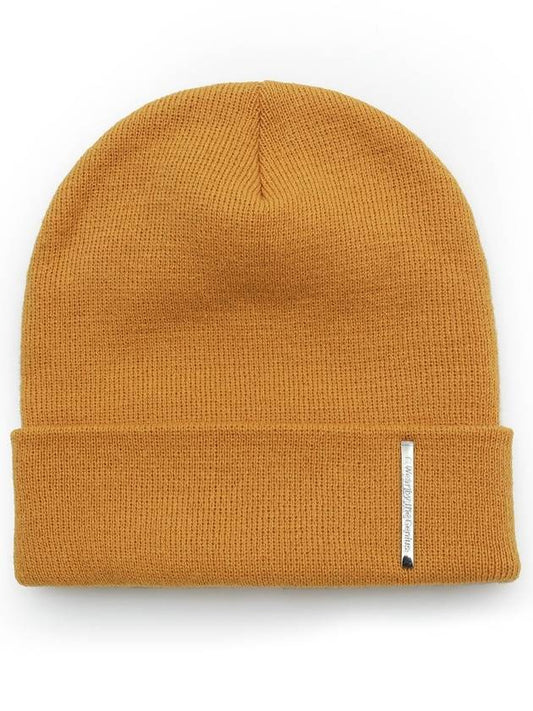 metal label beanie mustard - C WEAR BY THE GENIUS - BALAAN 2