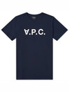 VPC Logo Organic Cotton Short Sleeve T-Shirt Navy - A.P.C. - BALAAN 2