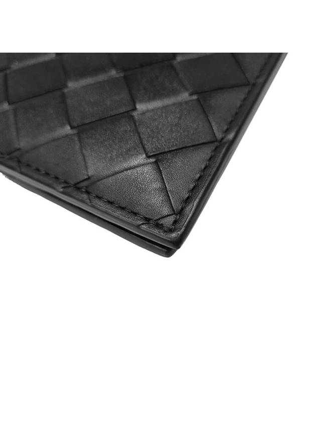 Women s 605721 Intrecciato Black Leather Bicycle Wallet - BOTTEGA VENETA - BALAAN 7