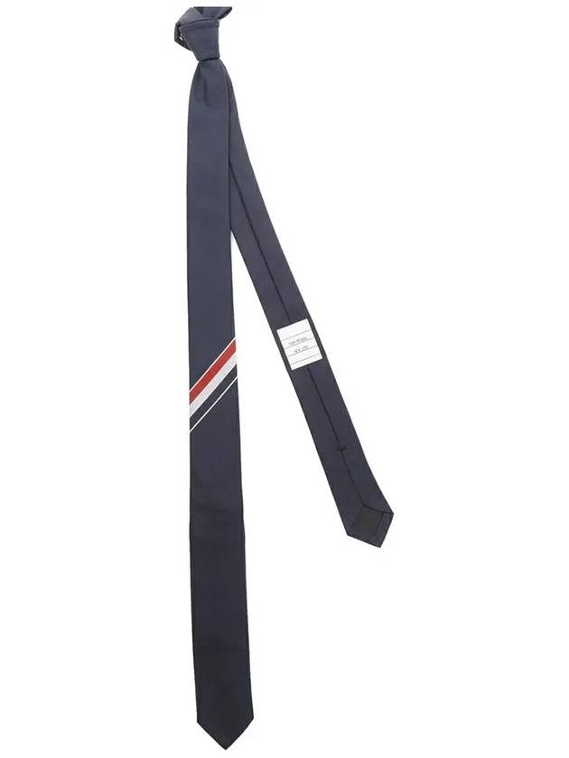 Men's Grosgrain Stripe Tie Dark Navy - THOM BROWNE - BALAAN 4