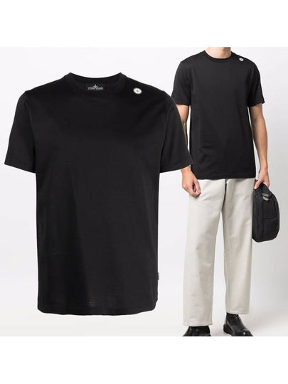 Shadow Project Logo Short Sleeve T-Shirt Black - STONE ISLAND - BALAAN 2