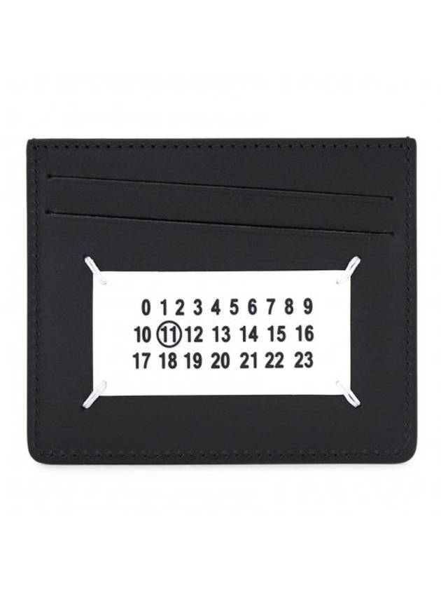 Numbering Painting Leather Card Wallet Black - MAISON MARGIELA - BALAAN 1