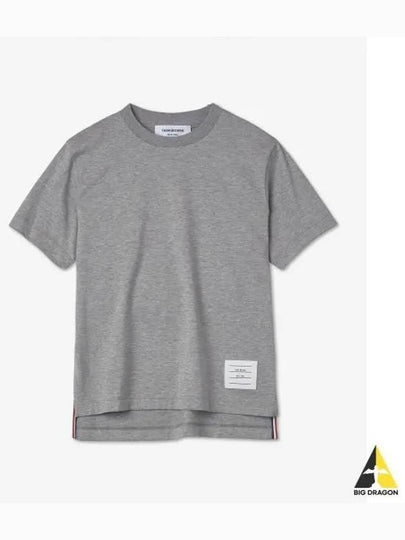 Logo Patch Lightweight Jersey Relaxed Fit Short Sleeve T-Shirt Grey - THOM BROWNE - BALAAN 2