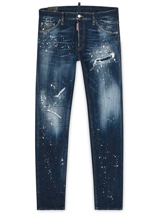 Dark Techno Surf Wash Biker Jeans Blue - DSQUARED2 - BALAAN 4