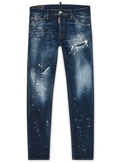 Dark Techno Surf Wash Biker Jeans Blue - DSQUARED2 - BALAAN 2