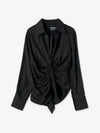 Le Chemise Bahia Tied Sash Shirt Black - JACQUEMUS - BALAAN 2