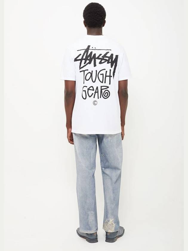 Tough Gear Short Sleeve T-Shirt White - STUSSY - BALAAN 4