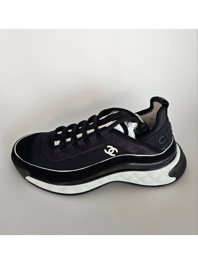 Mixed fiber women s sneakers black G39070 - CHANEL - BALAAN 3