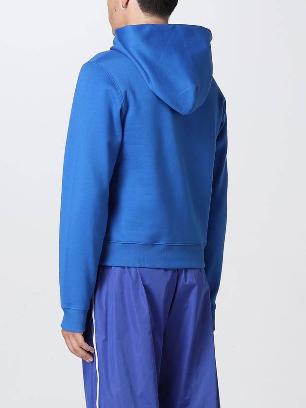 logo patch cotton hoodie blue - VALENTINO - BALAAN.