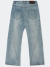 Wave Cutting Denim Pants Light Blue M - KINETO - BALAAN 4