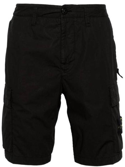 Light Stretch Cotton Bermuda Shorts Black - STONE ISLAND - BALAAN 2