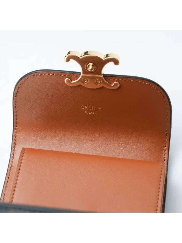 Triomphe Canvas Small Half Wallet Tan - CELINE - BALAAN 5