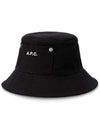 Thais Embroidered Logo Pocket Cotton Canvas Bucket Hat Black - A.P.C. - BALAAN 3