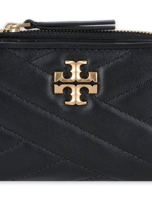 Women s Kira Chevron Bifold Zipper Half Wallet Black 153121 001 - TORY BURCH - BALAAN 2