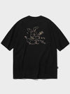 Heart Bunny Embroidered Short Sleeve T-Shirt Black - CPGN STUDIO - BALAAN 1