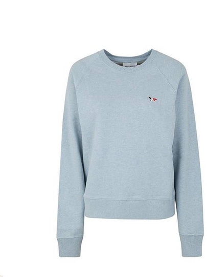 Tricolor Fox Patch Adjusted Sweatshirt Blue - MAISON KITSUNE - BALAAN 2