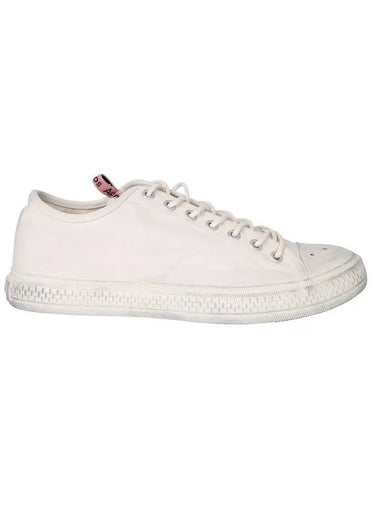 Vintage Canvas Low Top Sneakers White - ACNE STUDIOS - BALAAN 1