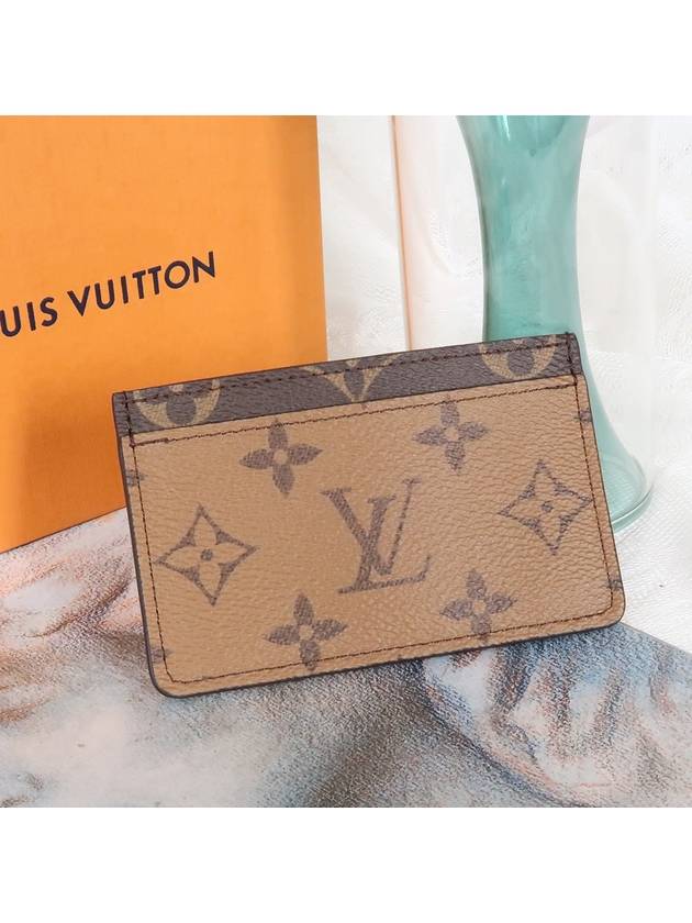 Monogram Reverse Canvas Card Wallet Brown - LOUIS VUITTON - BALAAN 2