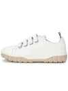 Vitello Calf Court Low Top Sneakers White - THOM BROWNE - BALAAN 4