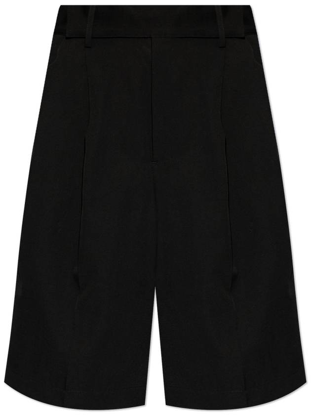 Yohji Yamamoto Wool Shorts, Women's, Black - YOHJI YAMAMOTO - BALAAN 1