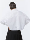 BACK SLIT CROPPED SHIRT WHITE - KIMDOH - BALAAN 2