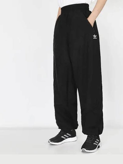 Trefoil Logo Drawstring Track Pants Black - ADIDAS - BALAAN 2