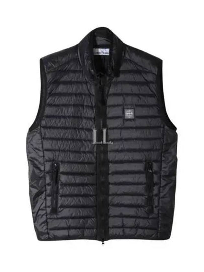 Men's Logo Patch Puffer Vest Black - STONE ISLAND - BALAAN 2