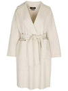 ROVO Belted Wool Coat Panna 2350160339 064 - MAX MARA - BALAAN 1