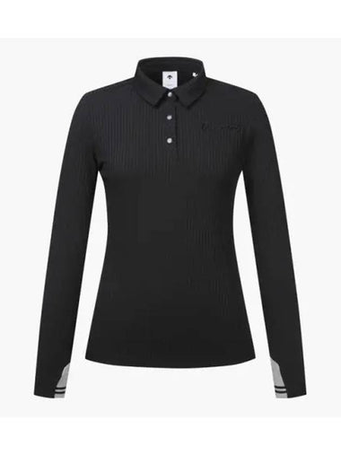 GOLF Women s Ribbed Long Sleeve T Shirt DP32WFTL86 - DESCENTE - BALAAN 1