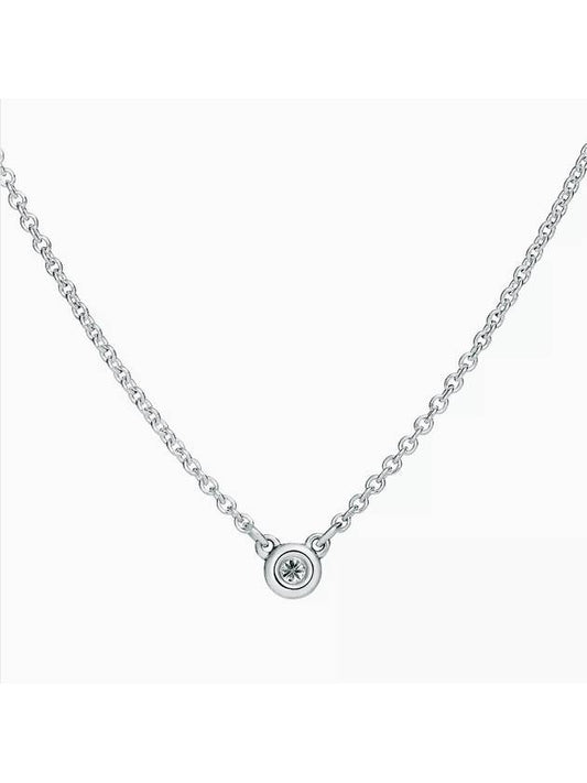 Diamond By The Yard Pendant Necklace Silver - TIFFANY & CO. - BALAAN.