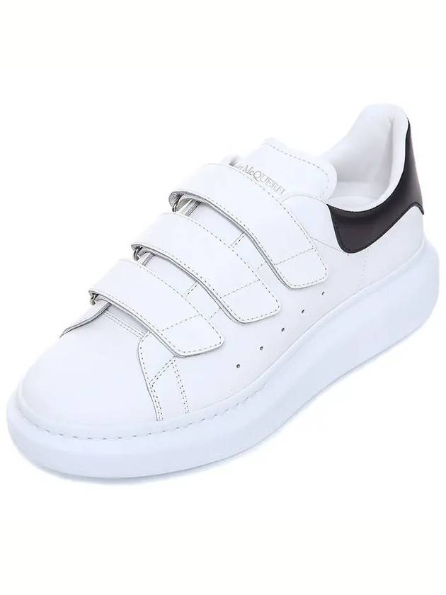 Men's Larry Oversole Black Tab Velcro Low Top Sneakers White - ALEXANDER MCQUEEN - BALAAN 2