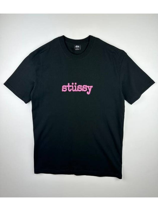 AU AUSTRALIA TYPEWRITER SS TSHIRT ST037002 BLACK MENS - STUSSY - BALAAN 2