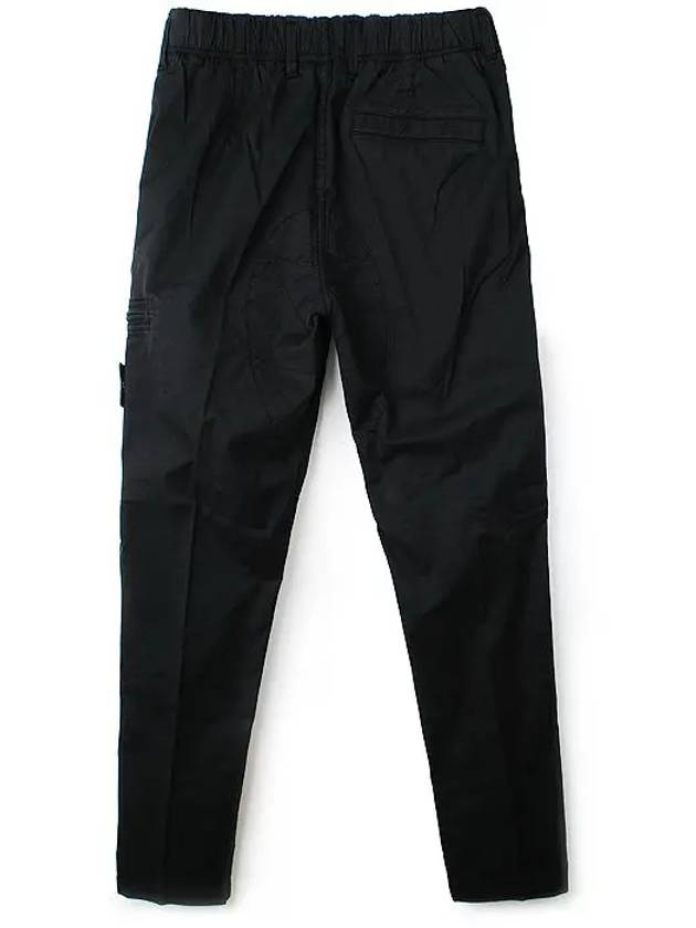 Cotton Canvas Straight Pants Black - STONE ISLAND - BALAAN 3