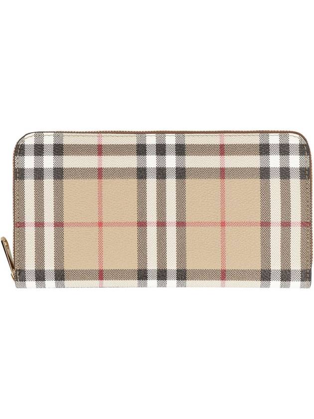 Check Zip Around Long Wallet Archive Beige - BURBERRY - BALAAN 3