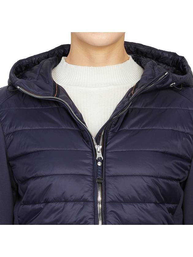 Women's Zipper Side Padded Hooded Jacket Navy - PARAJUMPERS - BALAAN 9