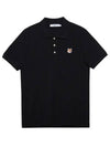 Fox Head Patch Classic Short Sleeve Polo Shirt Black - MAISON KITSUNE - BALAAN 2