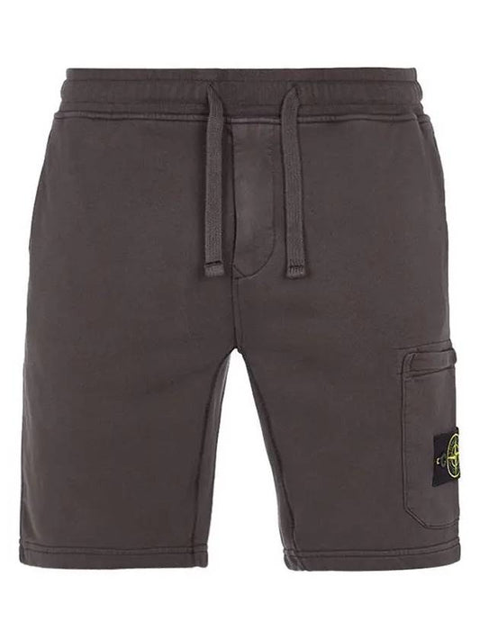 Cotton Fleece Cargo Bermuda Shorts Dark Grey - STONE ISLAND - BALAAN 2