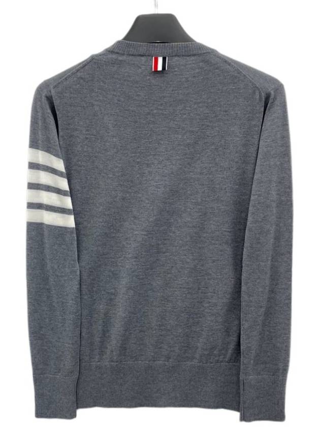 4 Bar Armband Classic Merino Wool Knit Top Medium Grey - THOM BROWNE - BALAAN 3