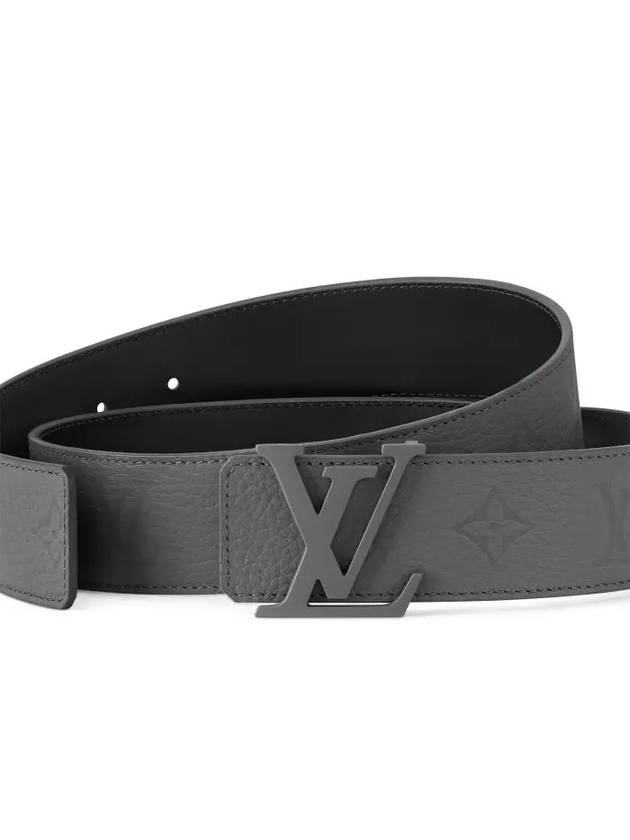 LV Taurillon 40mm Reversible Leather Belt Dark Grey - LOUIS VUITTON - BALAAN 3