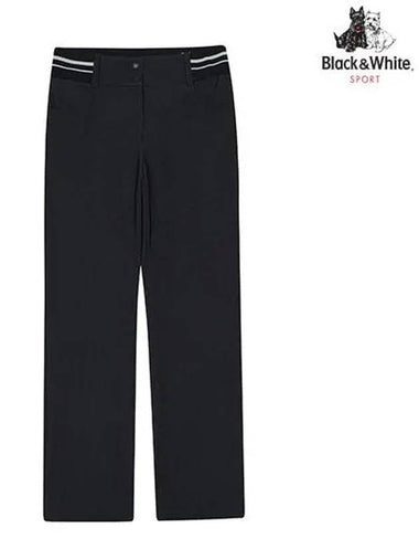 Women s 9 quarter high elasticity ribbed bootcut pants 5084LZWN NAVY - BLACK&WHITE - BALAAN 1