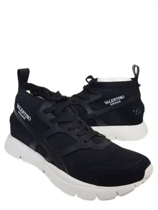 S0A57 GHB 0NO Sound Mid Top Sneakers Black - VALENTINO - BALAAN 5