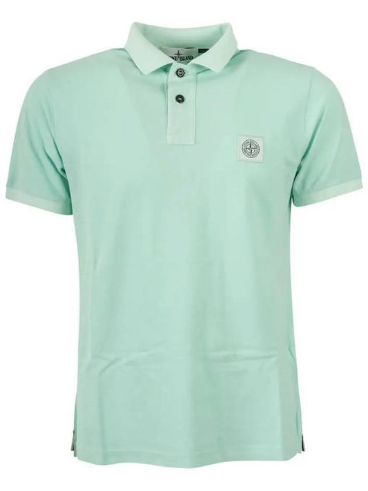 Logo Patch PK Shirt Mint - STONE ISLAND - BALAAN.