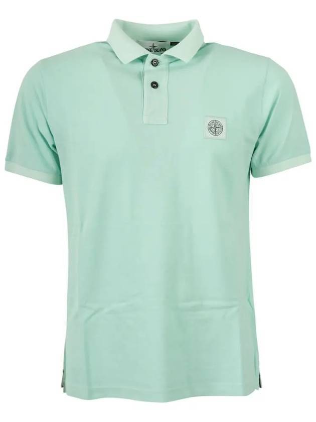 Logo Patch Washing Polo Shirt Mint - STONE ISLAND - BALAAN 1