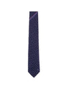 Men’s Jacquard Stars Sequins Tie Navy - SALVATORE FERRAGAMO - BALAAN 2