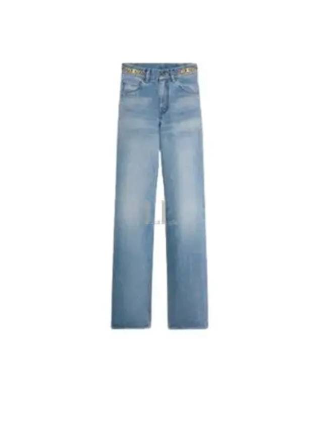 Kitty Pismo Wash Denim Straight Jeans Blue - CELINE - BALAAN 2