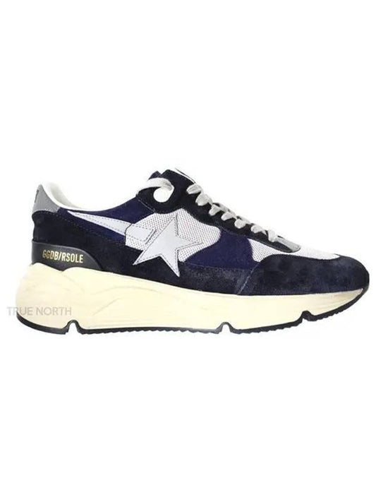 Star Running Sole Suede Low Top Sneakers Grey Navy - GOLDEN GOOSE - BALAAN 2