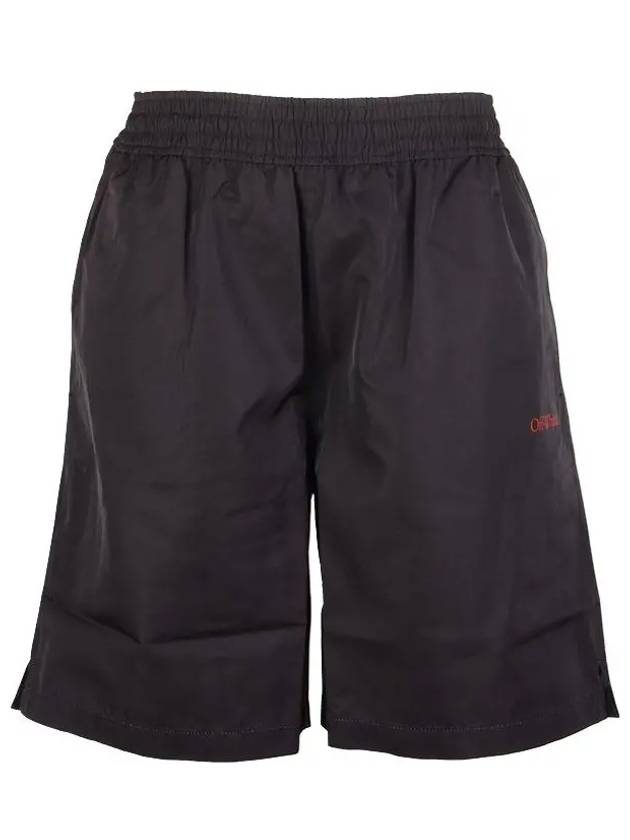 Diag Print Swim Shorts Black - OFF WHITE - BALAAN 3