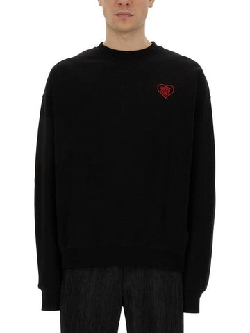 SWEATSHIRT WITH HEART EMBROIDERY - FAMILY FIRST - BALAAN 1